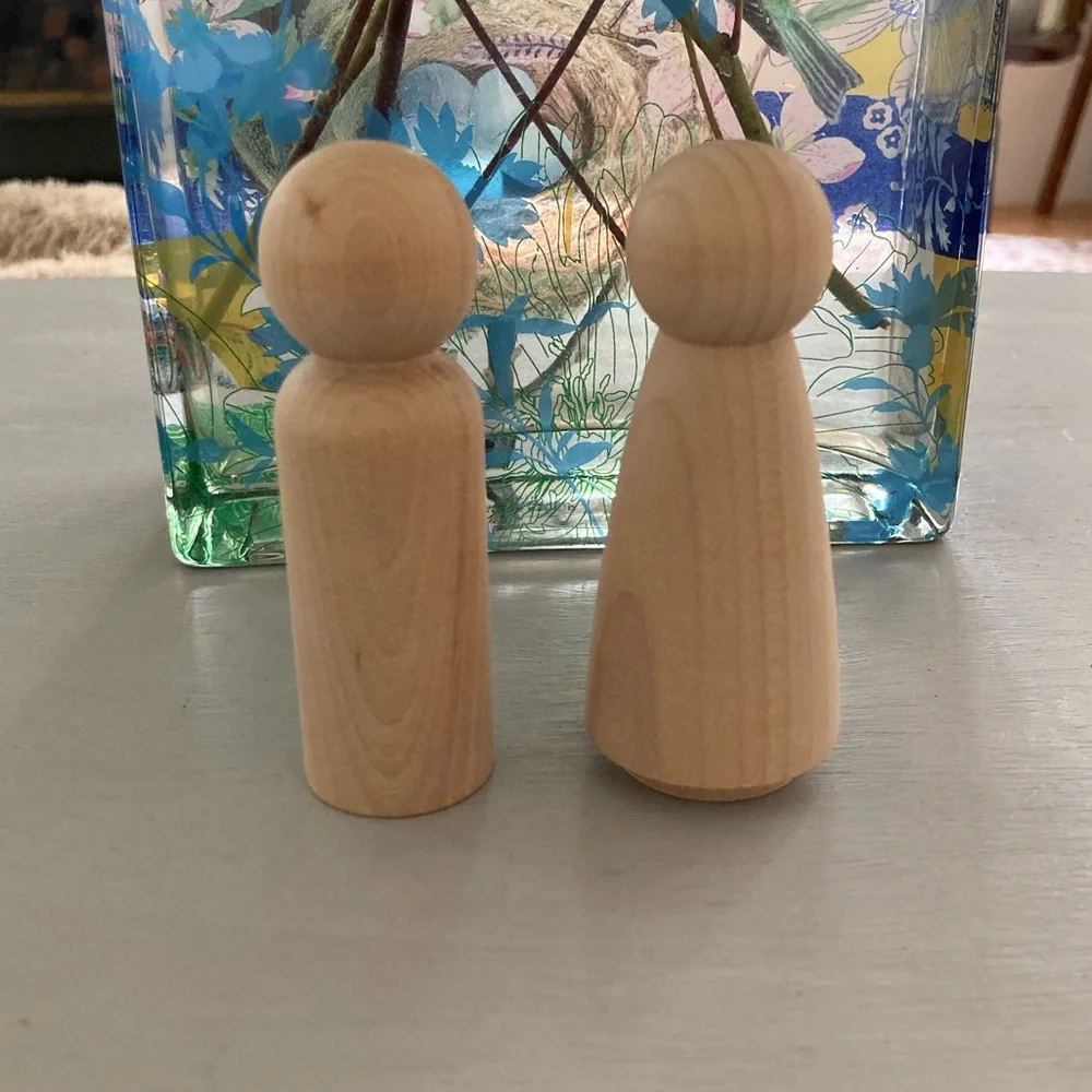 DIY Wooden Doll Cake Toppers